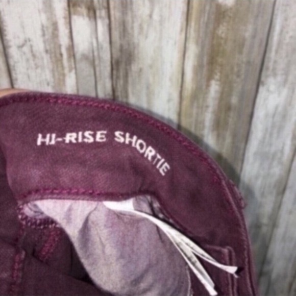 American Eagle Red High Rise Shortie Shorts - Picture 7 of 9